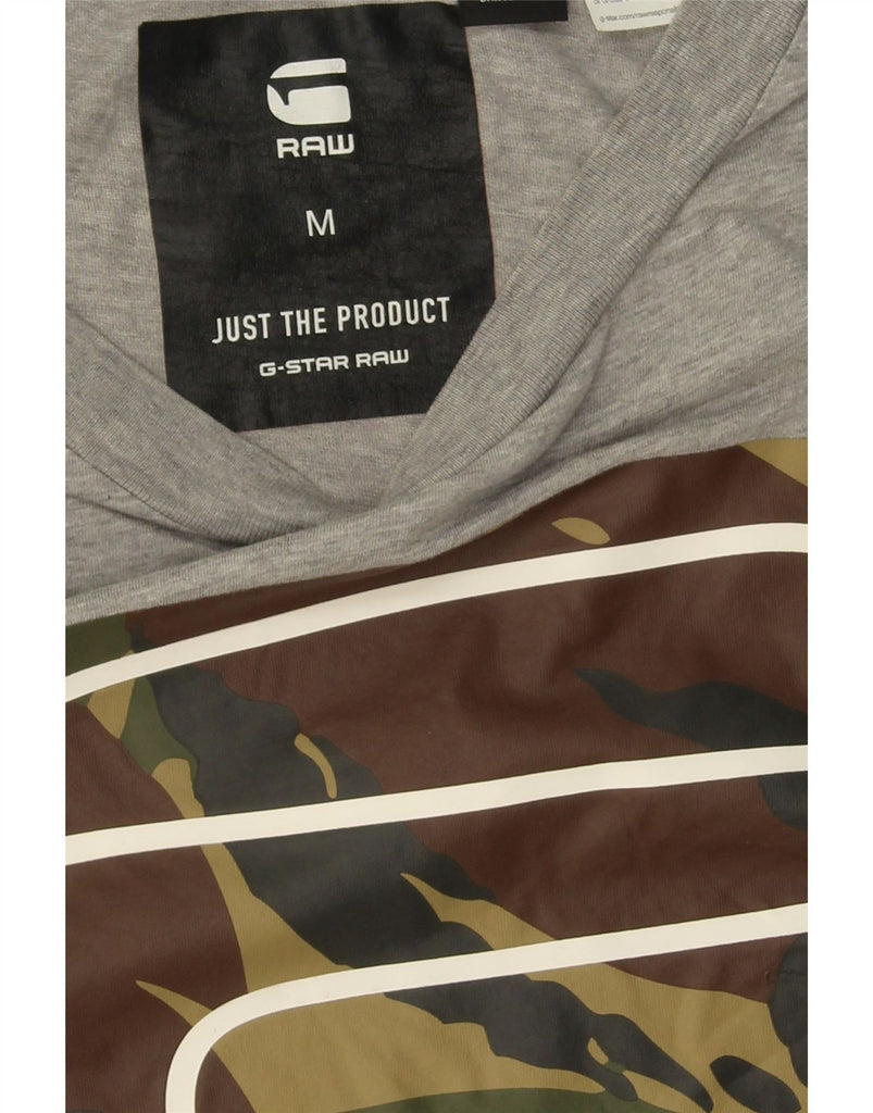 G-STAR Mens Graphic T-Shirt Top Medium Grey Cotton Vintage G-Star and Second-Hand G-Star from Messina Hembry 