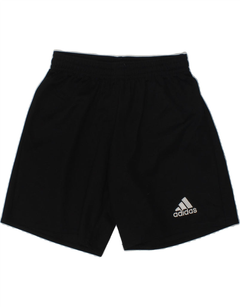 ADIDAS Boys Climalite Sport Shorts 7-8 Years Black Polyester | Vintage Adidas | Thrift | Second-Hand Adidas | Used Clothing | Messina Hembry 