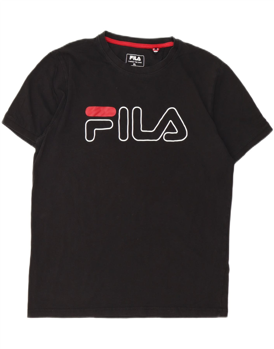 FILA Mens Graphic T-Shirt Top XL Black