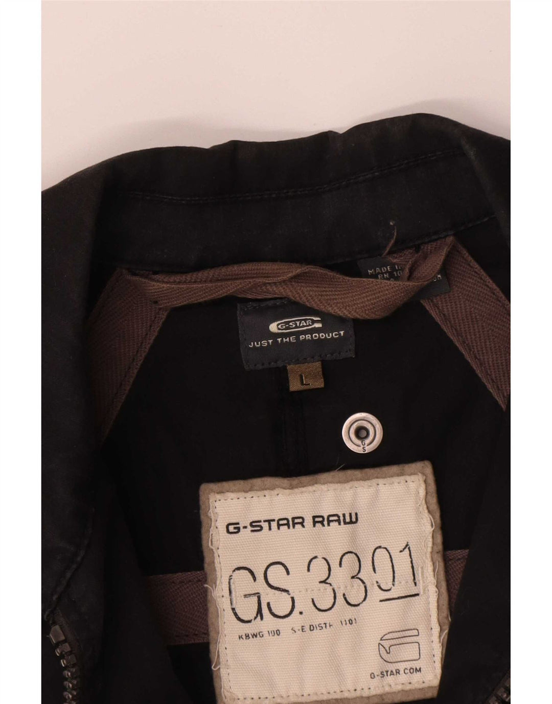 G-Star Mens Utility Jacket UK 40 Large Black Cotton
