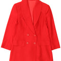 Vintage Womens Double Breasted Blazer Jacket UK 12 Medium Red