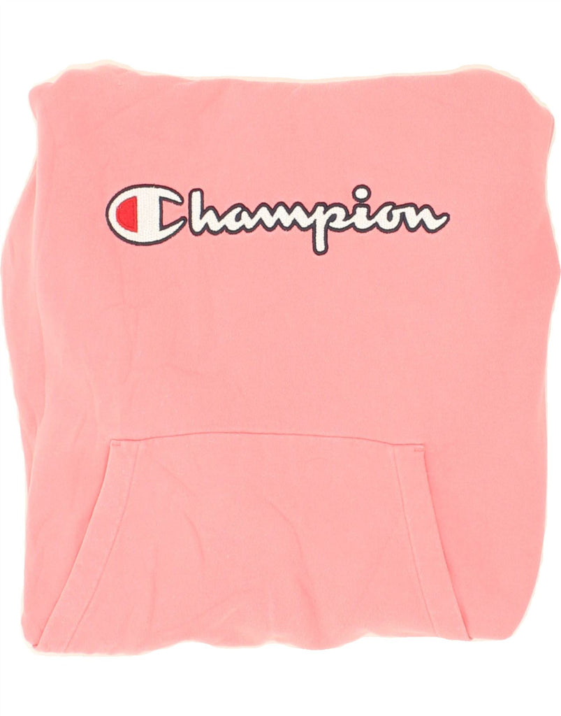 CHAMPION Womens Graphic Hoodie Jumper UK 10 Small Pink Cotton Vintage Champion and Second-Hand Champion from Messina Hembry 