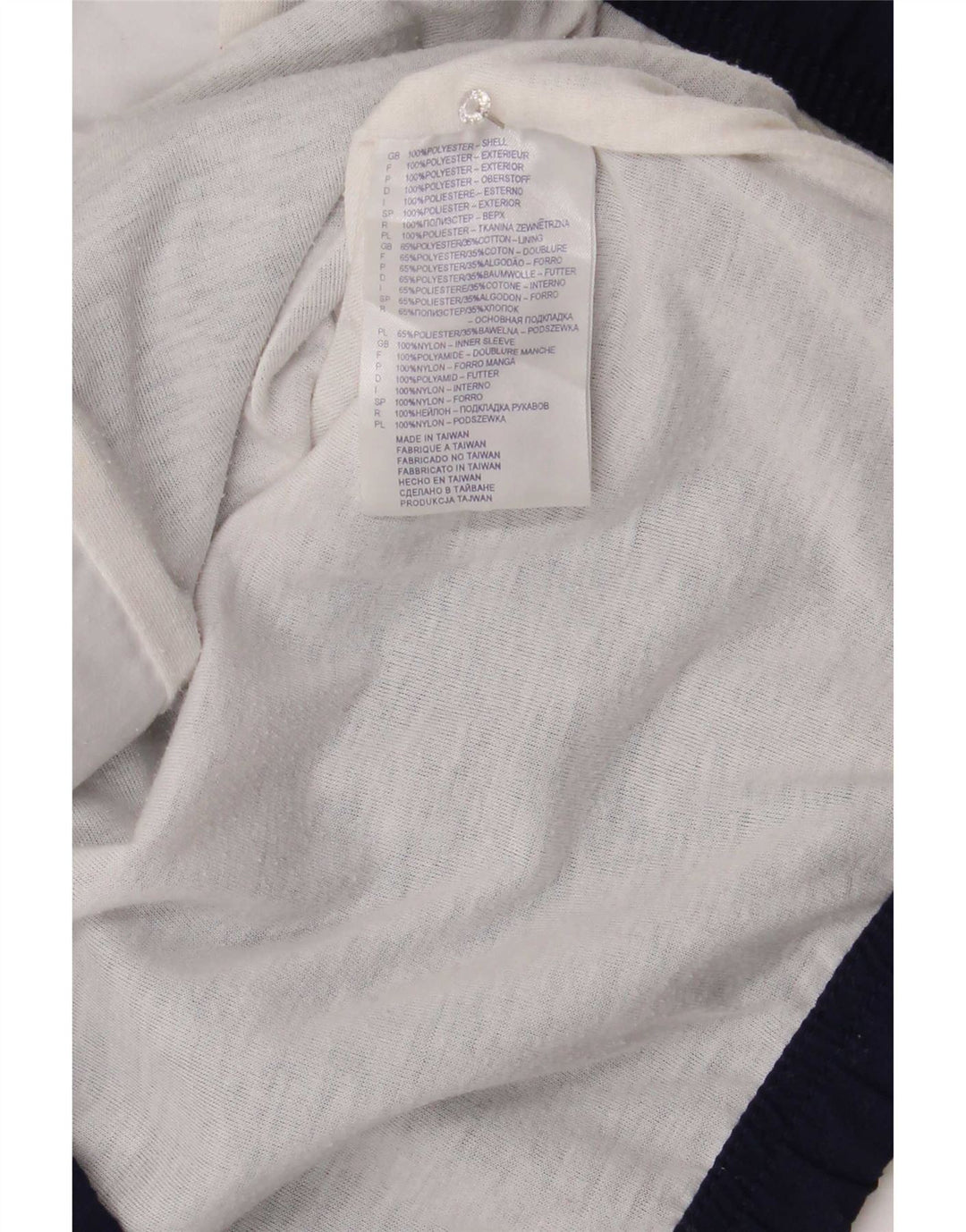 Reebok Womens Tracksuit Top Jacket UK 12 Medium Navy Blue Colourblock