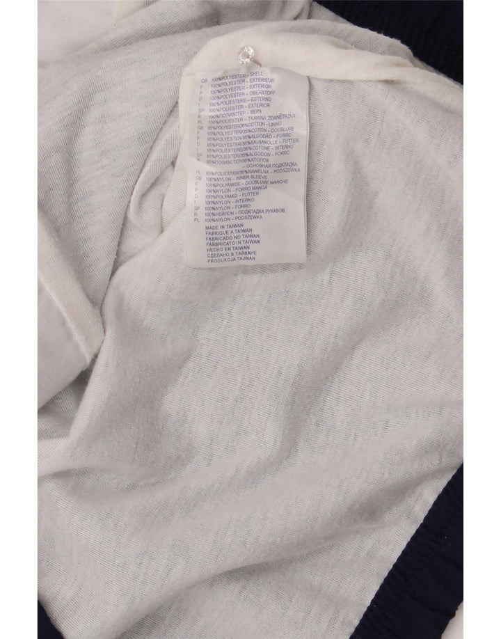 Reebok Womens Tracksuit Top Jacket UK 12 Medium Navy Blue Colourblock