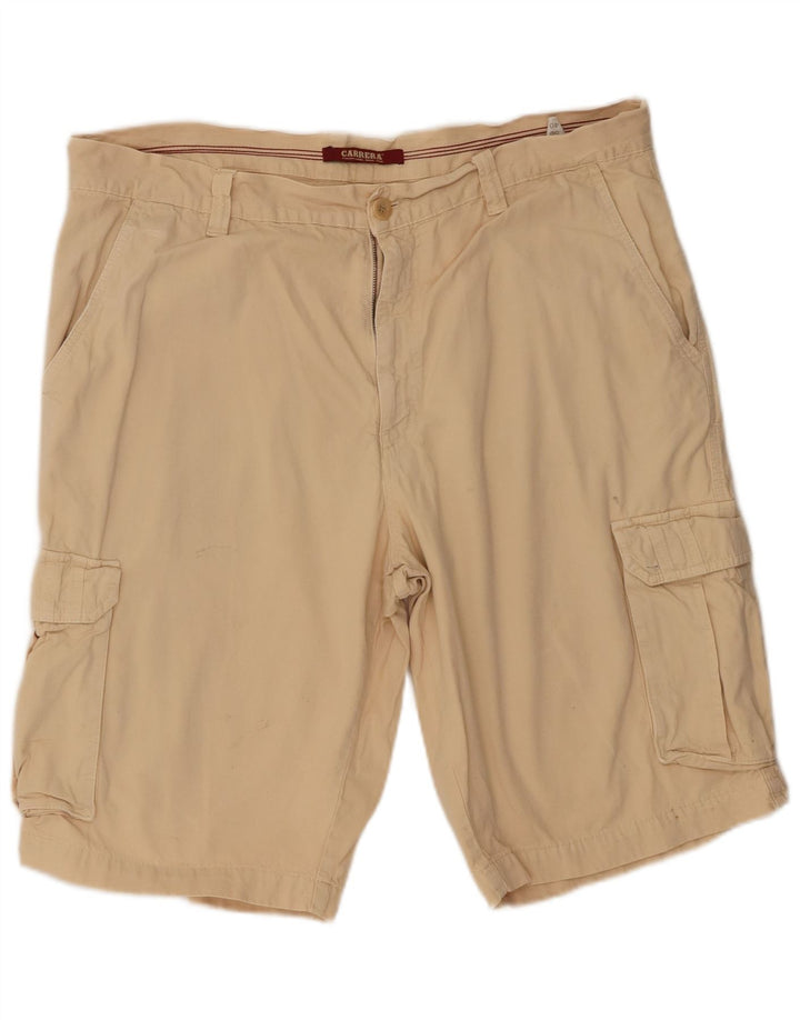 Carrera Mens Cargo Shorts W40 XL Beige Cotton