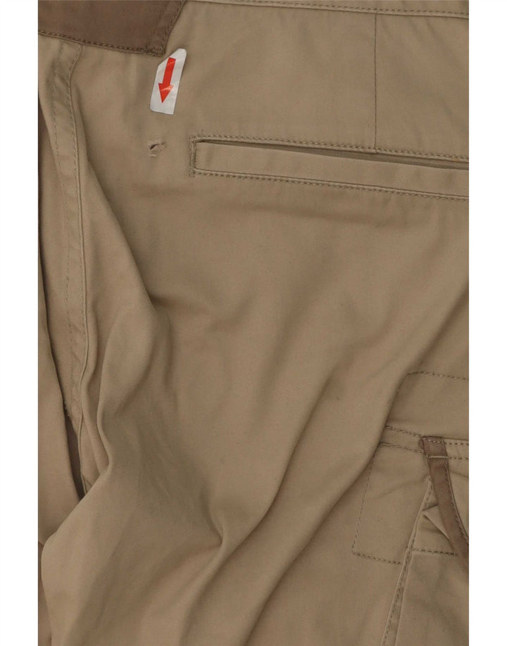Massimo Dutti Womens Slim Cargo Trousers W30 L32 Beige Cotton