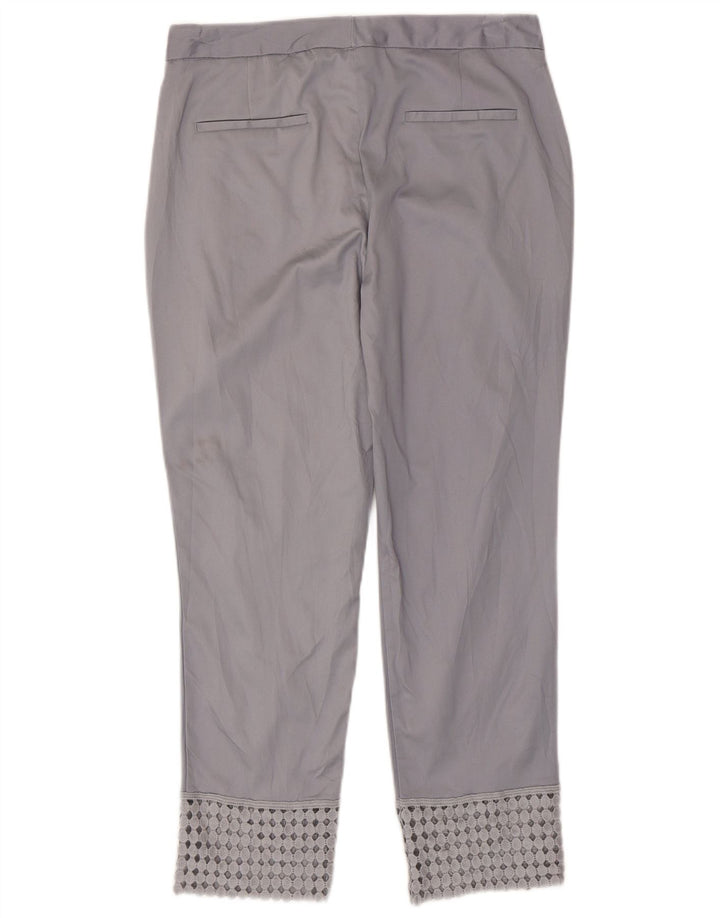 Zara Womens Straight Chino Trousers Medium W28 L26 Grey Cotton
