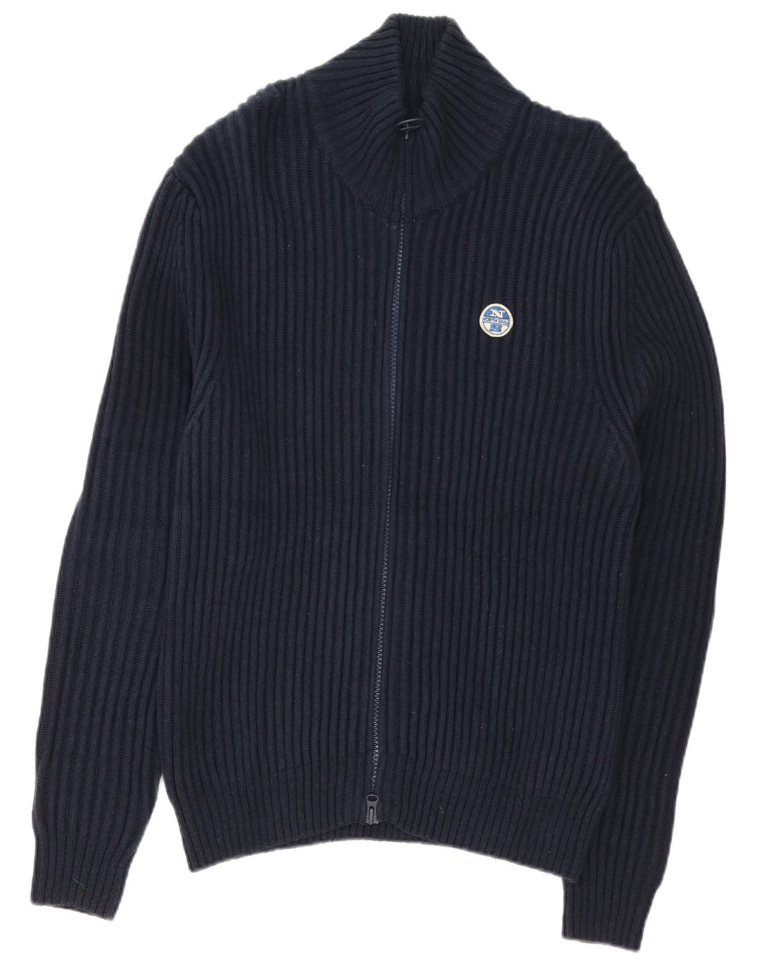 North Sails Mens Cardigan Sweater XL Navy Blue Cotton