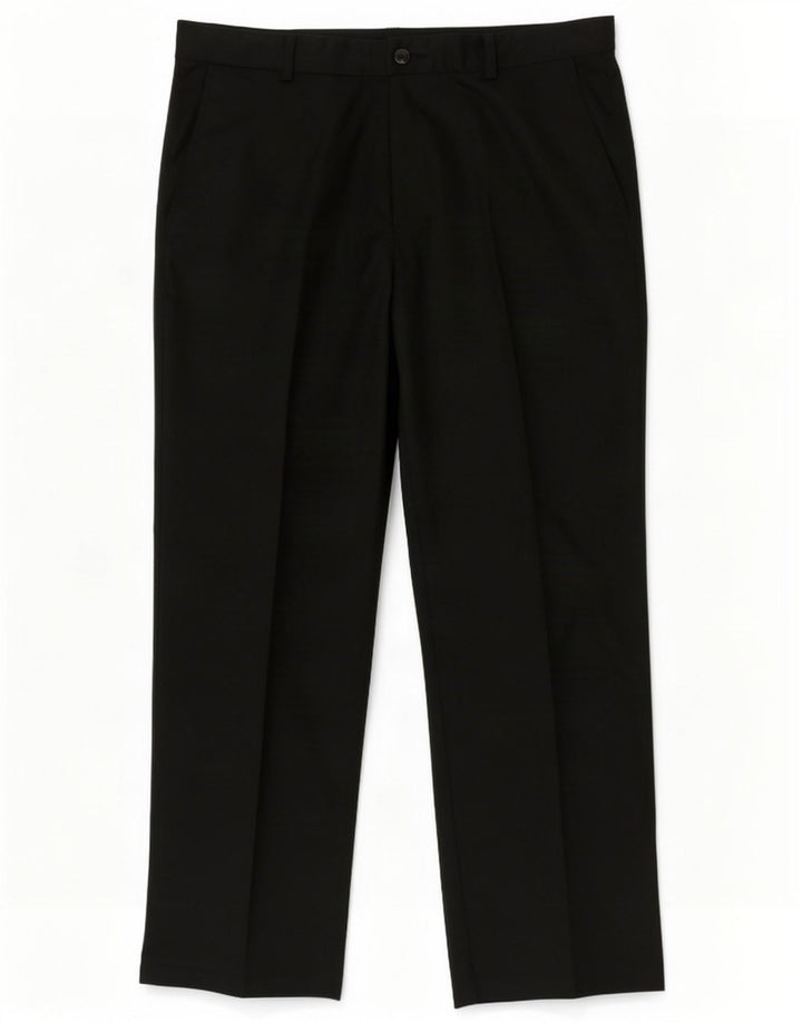 Adidas Mens Climalite Straight Chino Trousers W36 L32 Black Polyester