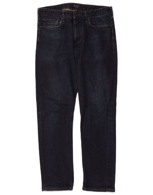 Armani Mens Slim Jeans W30 L28 Navy Blue Cotton