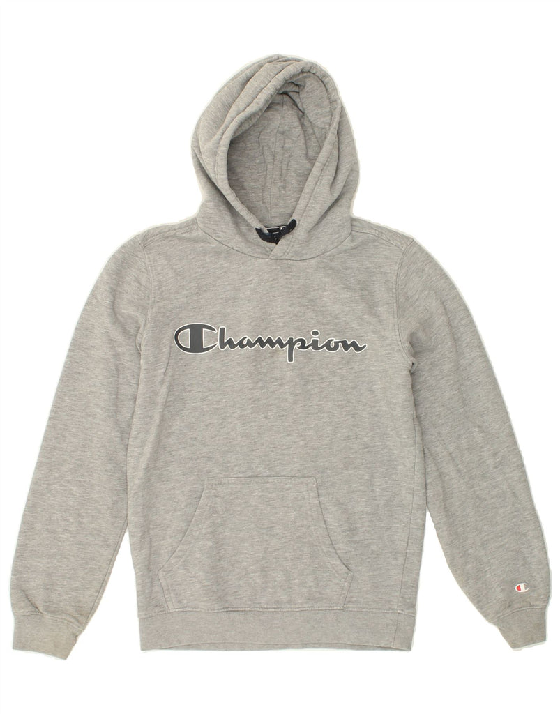 CHAMPION Mens Graphic Hoodie Jumper XS Grey | Vintage Champion | Thrift | Second-Hand Champion | Used Clothing | Messina Hembry 