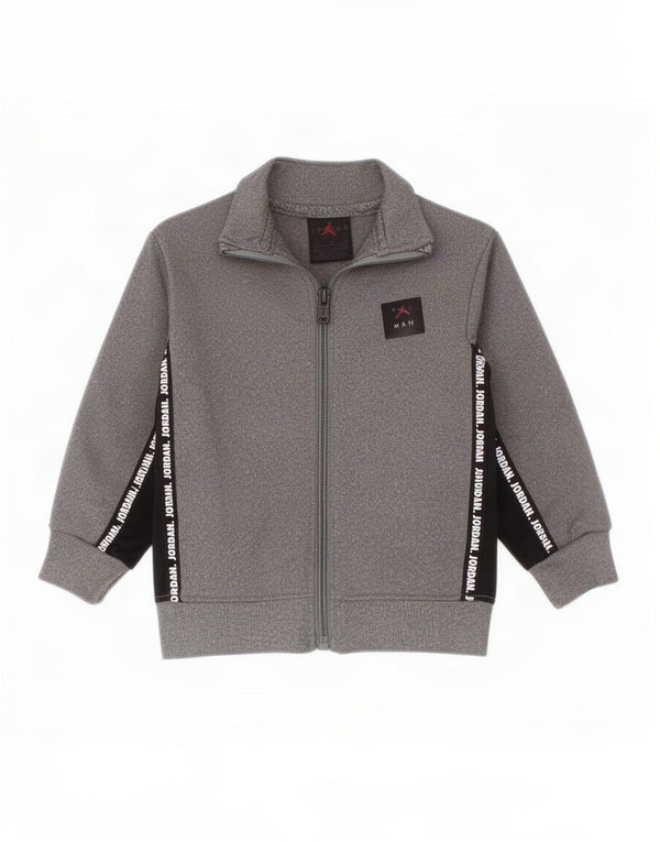 Jordan Baby Boys Graphic Tracksuit Top Jacket 9-12 Months Grey Colourblock