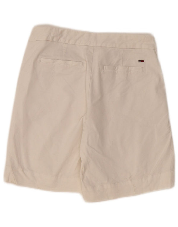 TOMMY HILFIGER Womens Chino Shorts W26 Small Off White Cotton