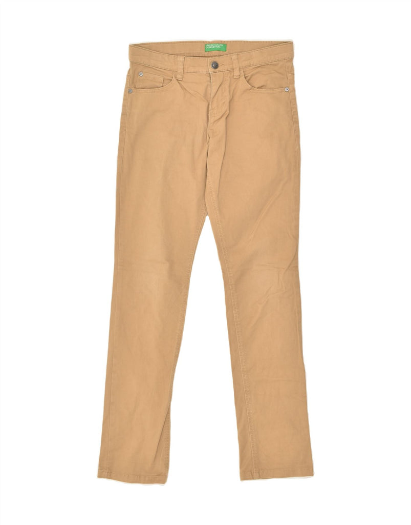 BENETTON Mens Slim Casual Trousers W28 L29 Beige | Vintage Benetton | Thrift | Second-Hand Benetton | Used Clothing | Messina Hembry 