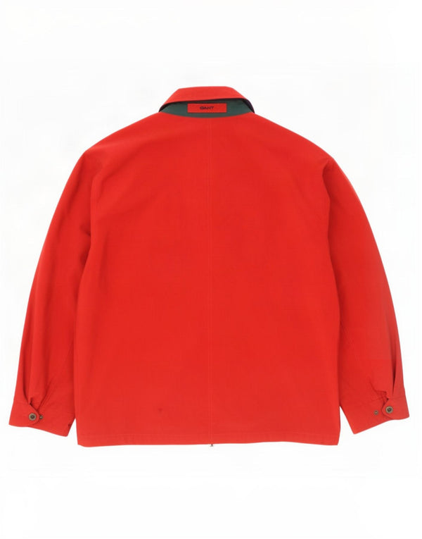 Gant Mens Windbreaker Jacket UK 40 Large Red Polyamide