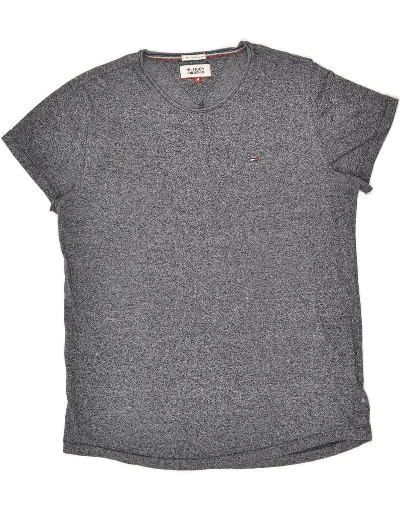 TOMMY HILFIGER Mens T-Shirt Top Medium Grey Polyester | Vintage Tommy Hilfiger | Thrift | Second-Hand Tommy Hilfiger | Used Clothing | Messina Hembry 