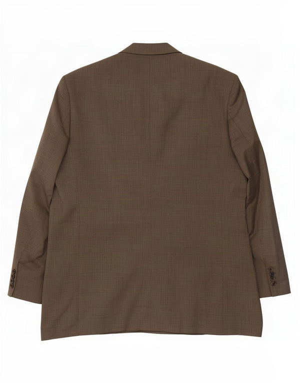 Marks & Spencer Mens 3 Button Blazer Jacket UK 48 2XL Beige Wool