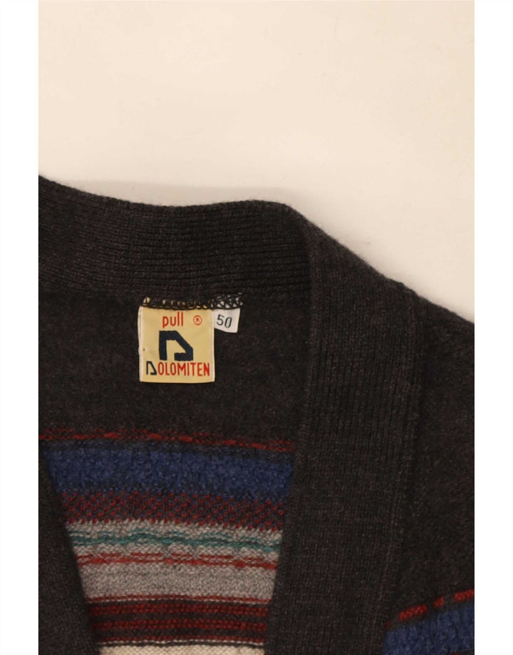 Dolomiten Mens Cardigan Sweater IT 50 Medium Multicoloured Geometric Wool