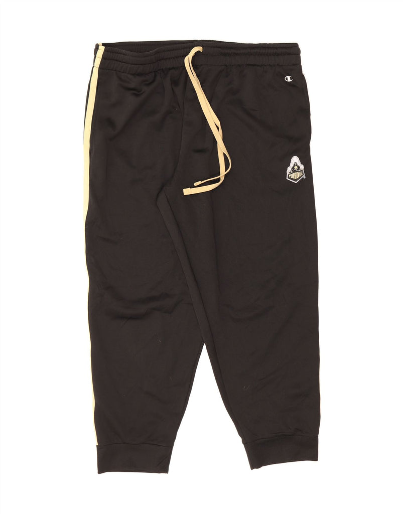 CHAMPION Mens Purdue Tracksuit Trousers Joggers 2XL  Black Polyester Vintage Champion and Second-Hand Champion from Messina Hembry 