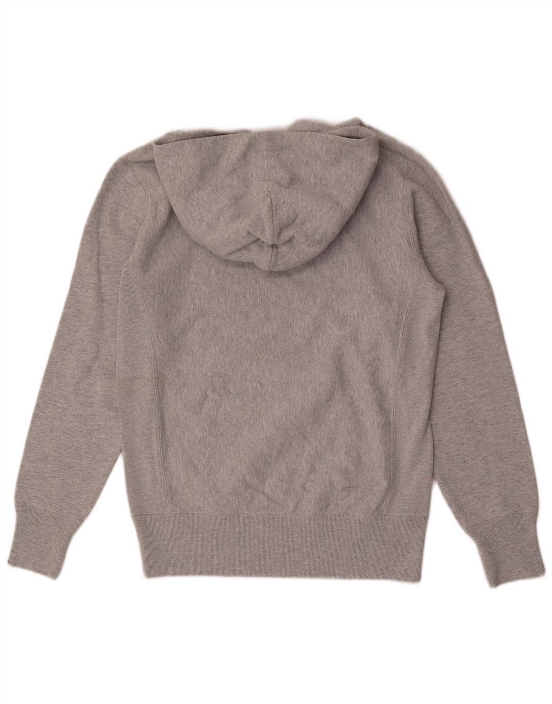 CHAMPION Mens Reverse Weave Hoodie Jumper Small Grey Flecked Cotton