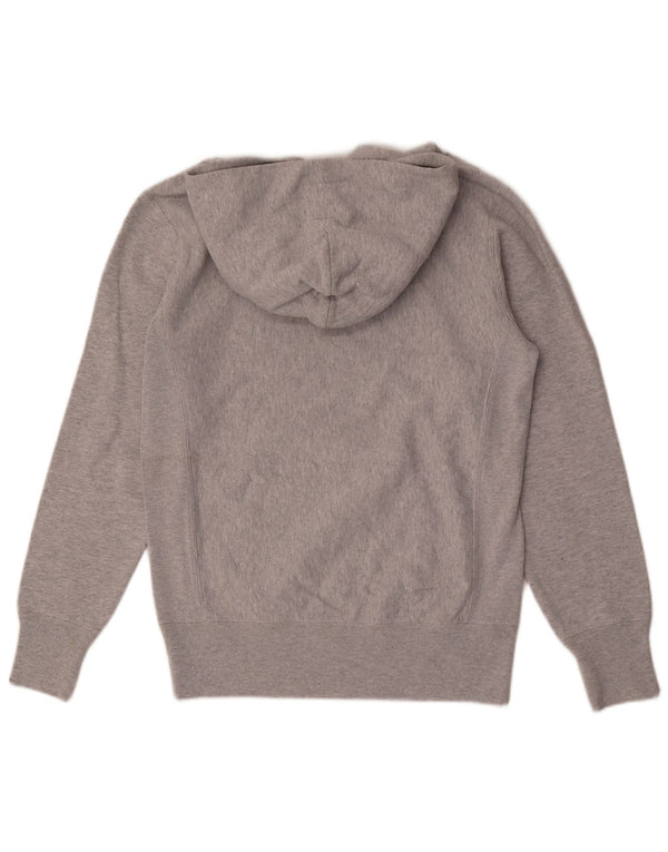 CHAMPION Mens Reverse Weave Hoodie Jumper Small Grey Flecked Cotton