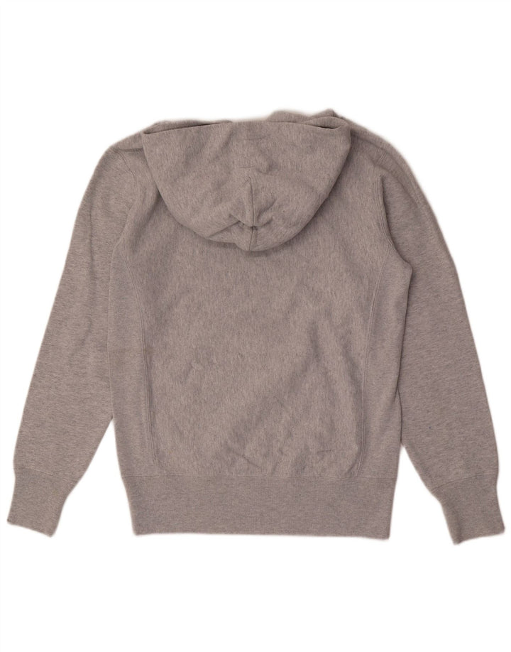 CHAMPION Mens Reverse Weave Hoodie Jumper Small Grey Flecked Cotton