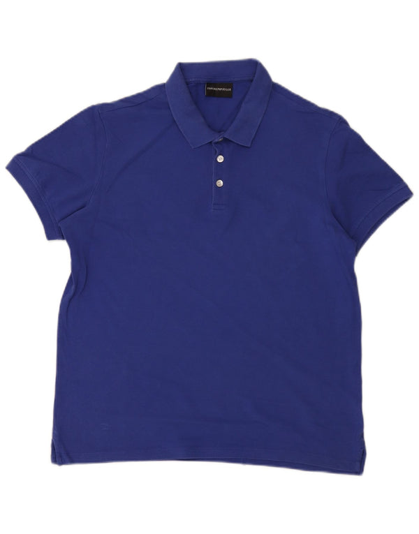 Emporio Armani Mens Polo Shirt Medium Blue