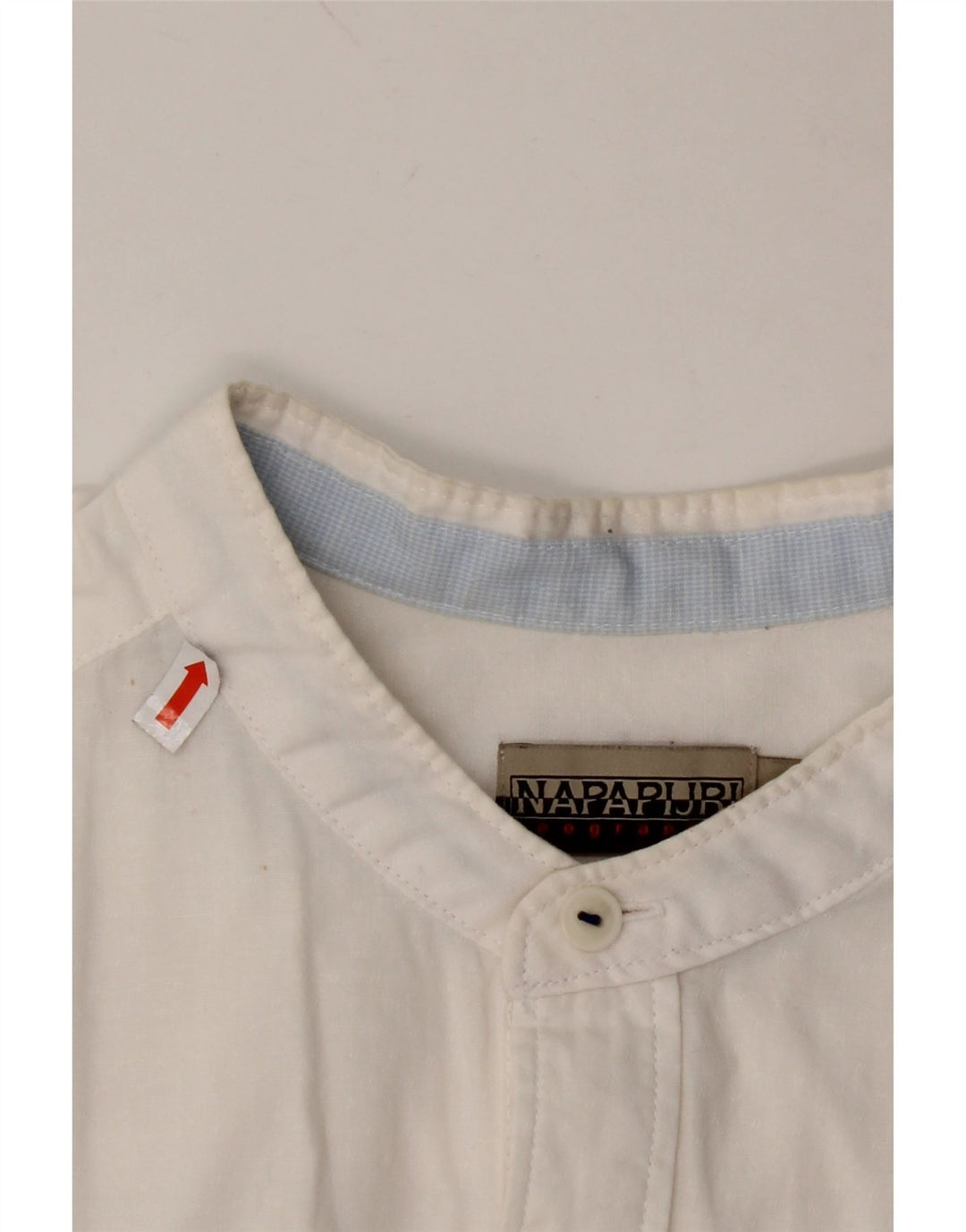 NAPAPIJRI Mens Geographic Regular Fit Shirt Medium White Cotton