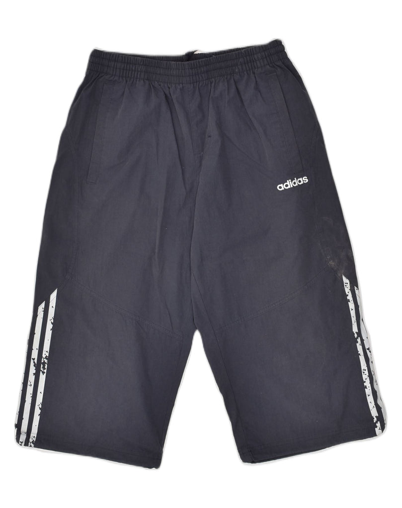 ADIDAS Mens Bermuda Sport Shorts Small Navy Blue Polyester | Vintage Adidas | Thrift | Second-Hand Adidas | Used Clothing | Messina Hembry 