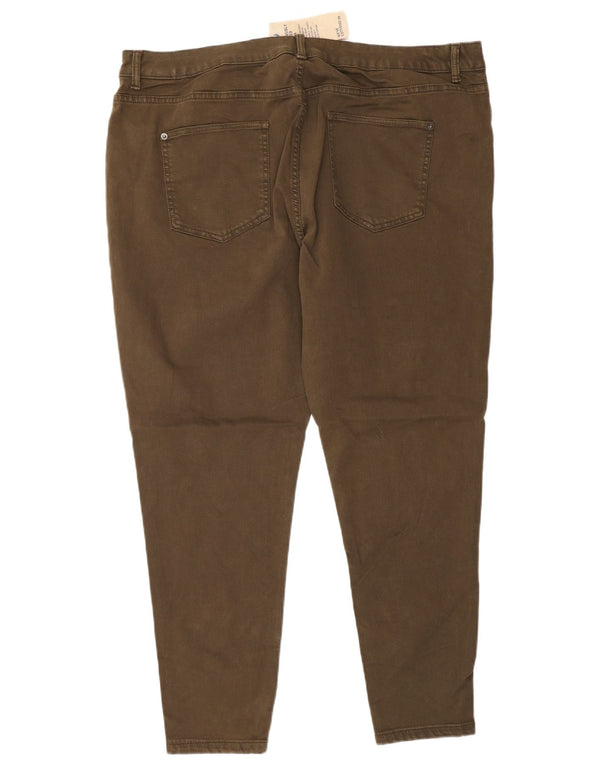 Marks & Spencer Womens Mid Rise Super Skinny Jeans UK 22 3XL W42 L28 Brown