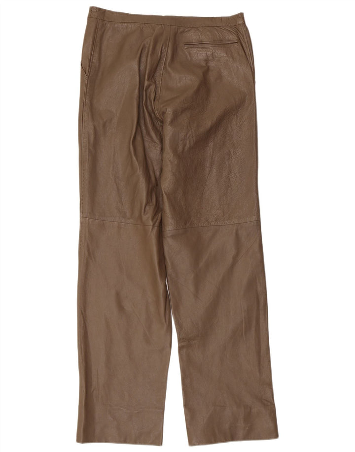 Vintage Womens Leather Trousers W32 L30 Brown