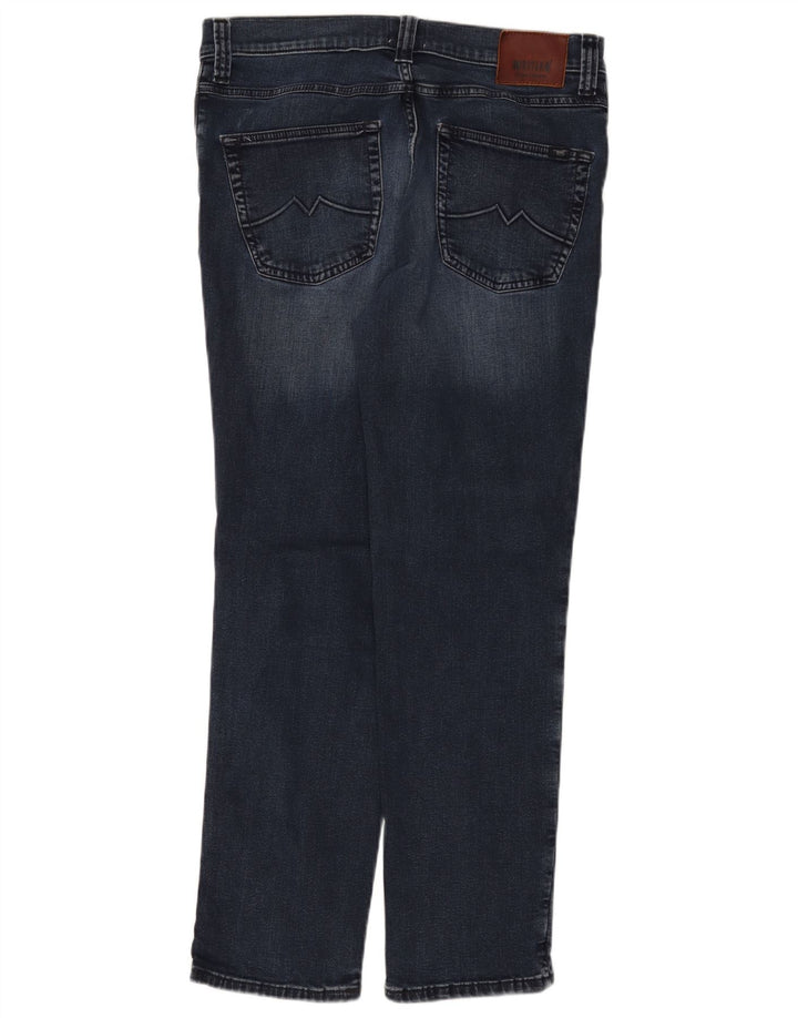 MUSTANG Mens Tramper Tapered Jeans W34 L30 Blue Cotton