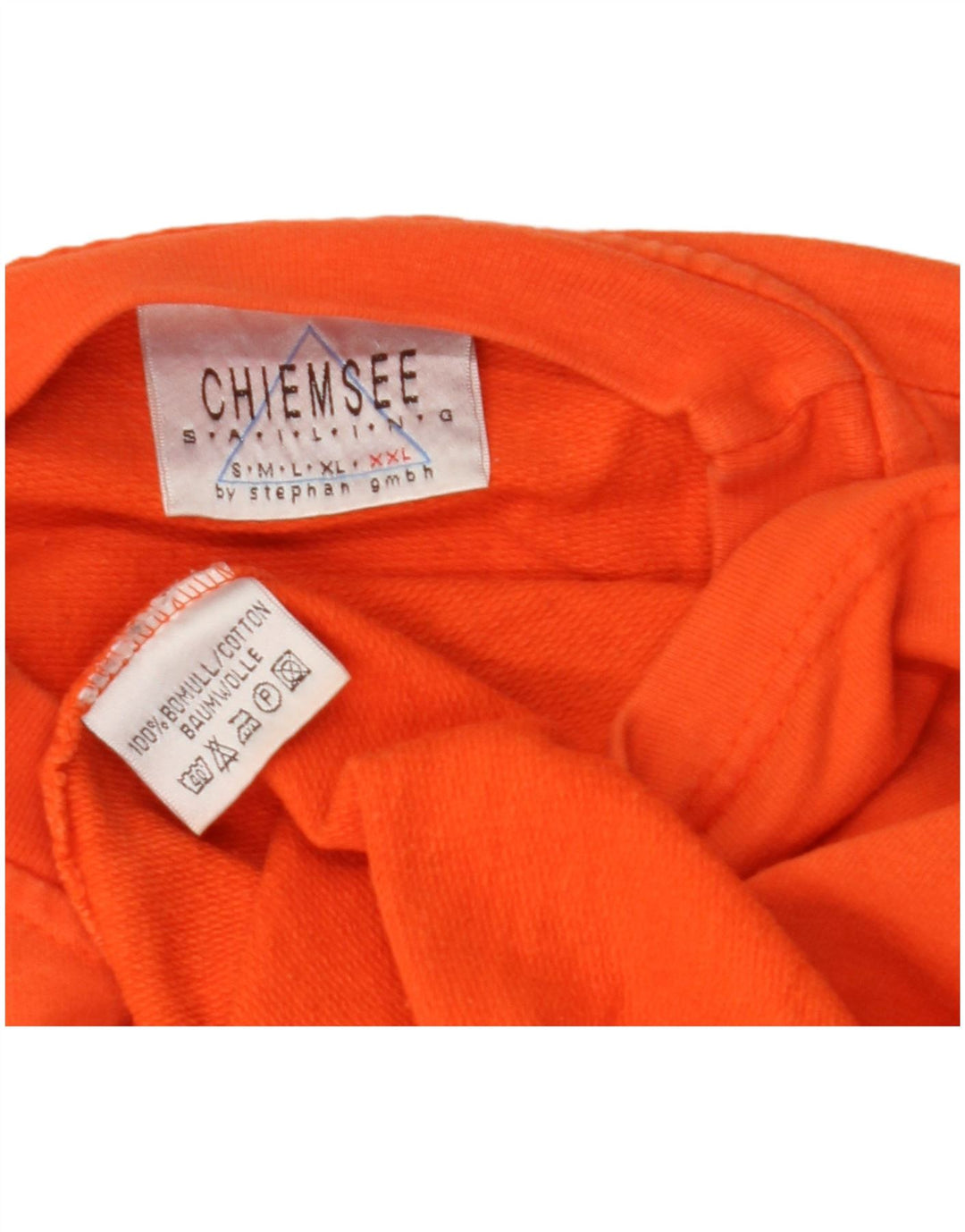 Chiemsee Mens Graphic Top Long Sleeve 2XL Orange Cotton