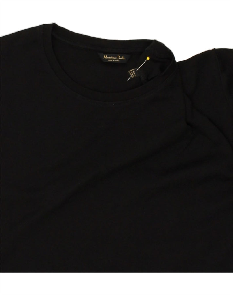 MASSIMO DUTTI Mens Slim T-Shirt Top XL Black Cotton | Vintage Massimo Dutti | Thrift | Second-Hand Massimo Dutti | Used Clothing | Messina Hembry 