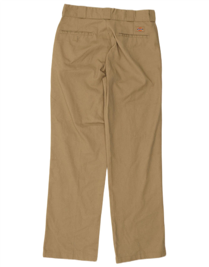 Dickies Mens Straight Chino Trousers W32 L32 Beige Polyester