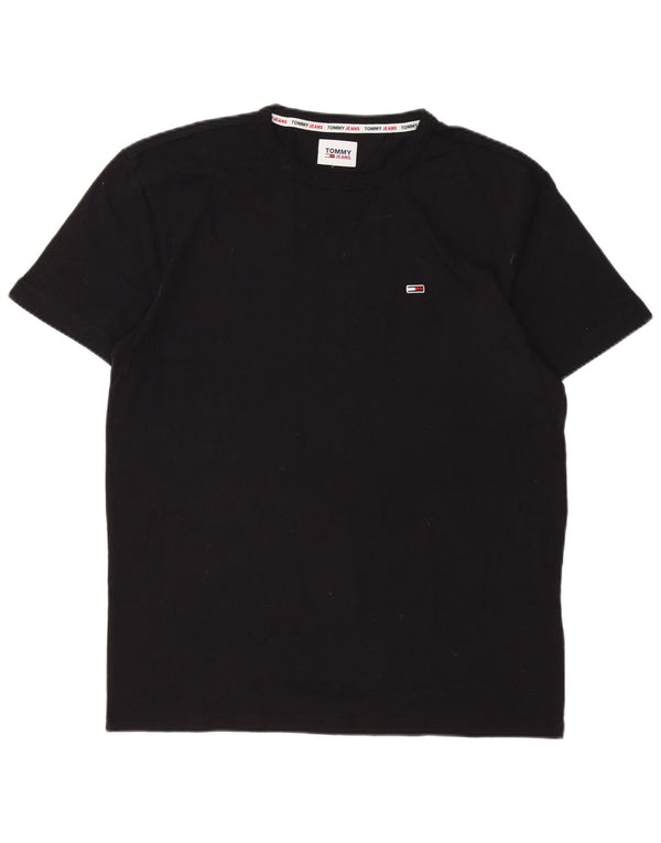 Tommy Hilfiger Mens T-Shirt Top Medium Black Cotton