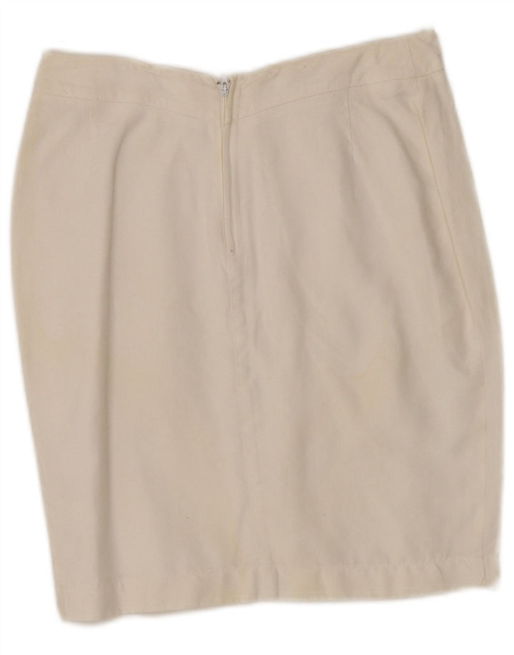 Byblos Womens Pencil Skirt IT 40 Small W28  White Linen
