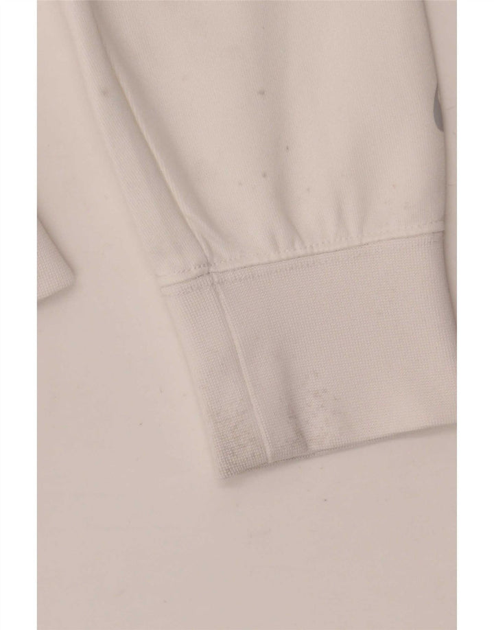 Nike Mens Graphic Zip Hoodie Sweater Medium White Colourblock Polyester