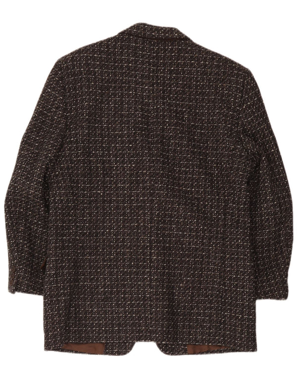 Belmar Womens 2 Button Blazer Jacket IT 52 XL Brown Flecked Virgin Wool