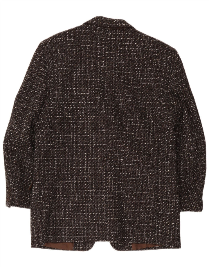 Belmar Womens 2 Button Blazer Jacket IT 52 XL Brown Flecked Virgin Wool