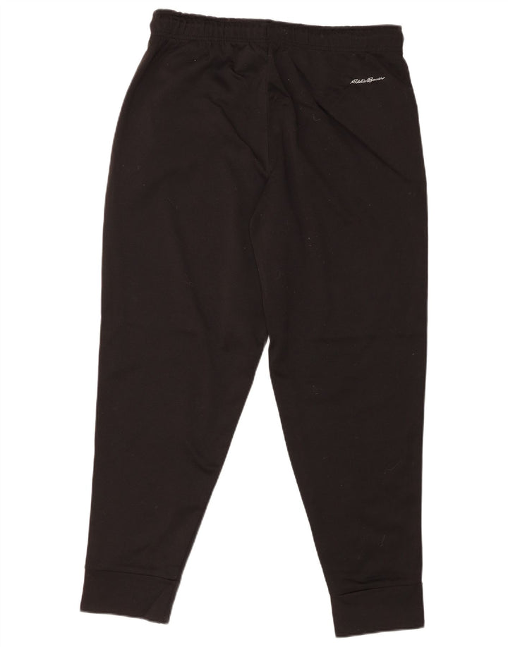EDDIE BAUER Mens Tracksuit Trousers Joggers Medium  Black Polyester