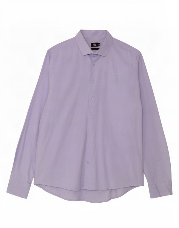 Dack's Mens Slim Fit Shirt 2XL Blue Cotton