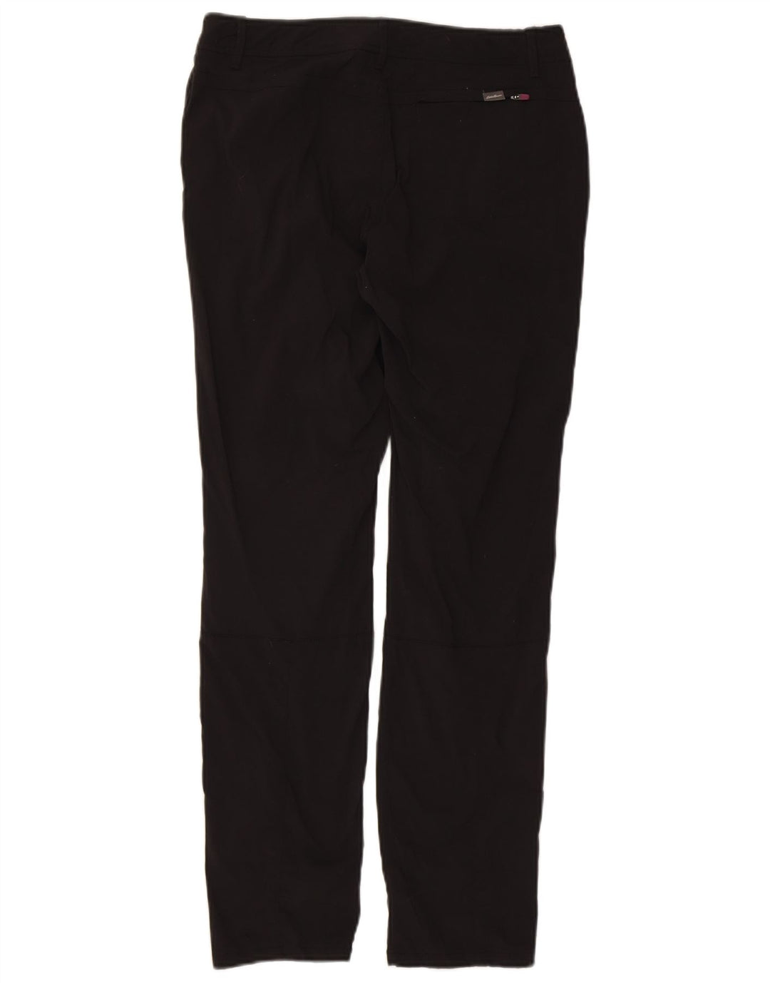 EDDIE BAUER Womens Slim Chino Trousers US 6 Medium W30 L30 Black Nylon