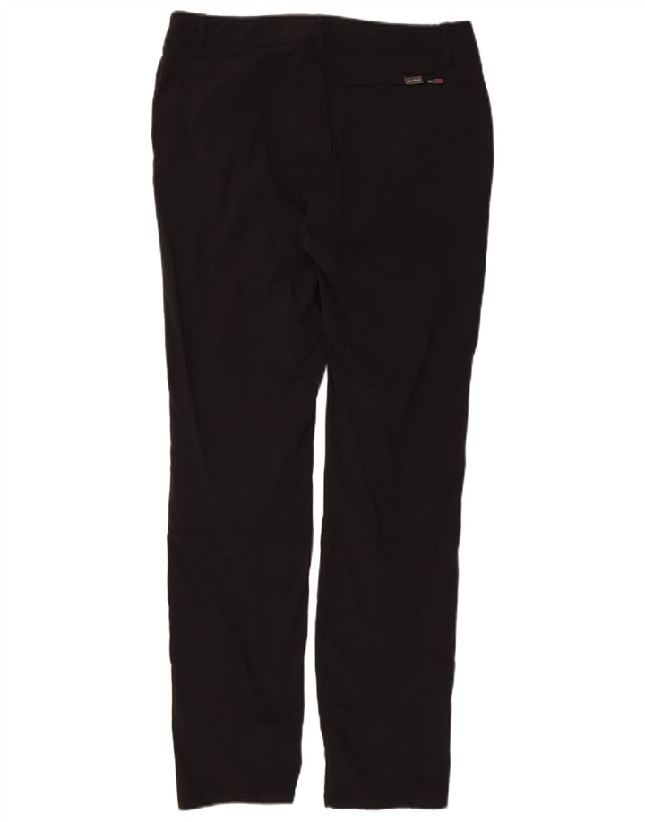 EDDIE BAUER Womens Slim Chino Trousers US 6 Medium W30 L30 Black Nylon