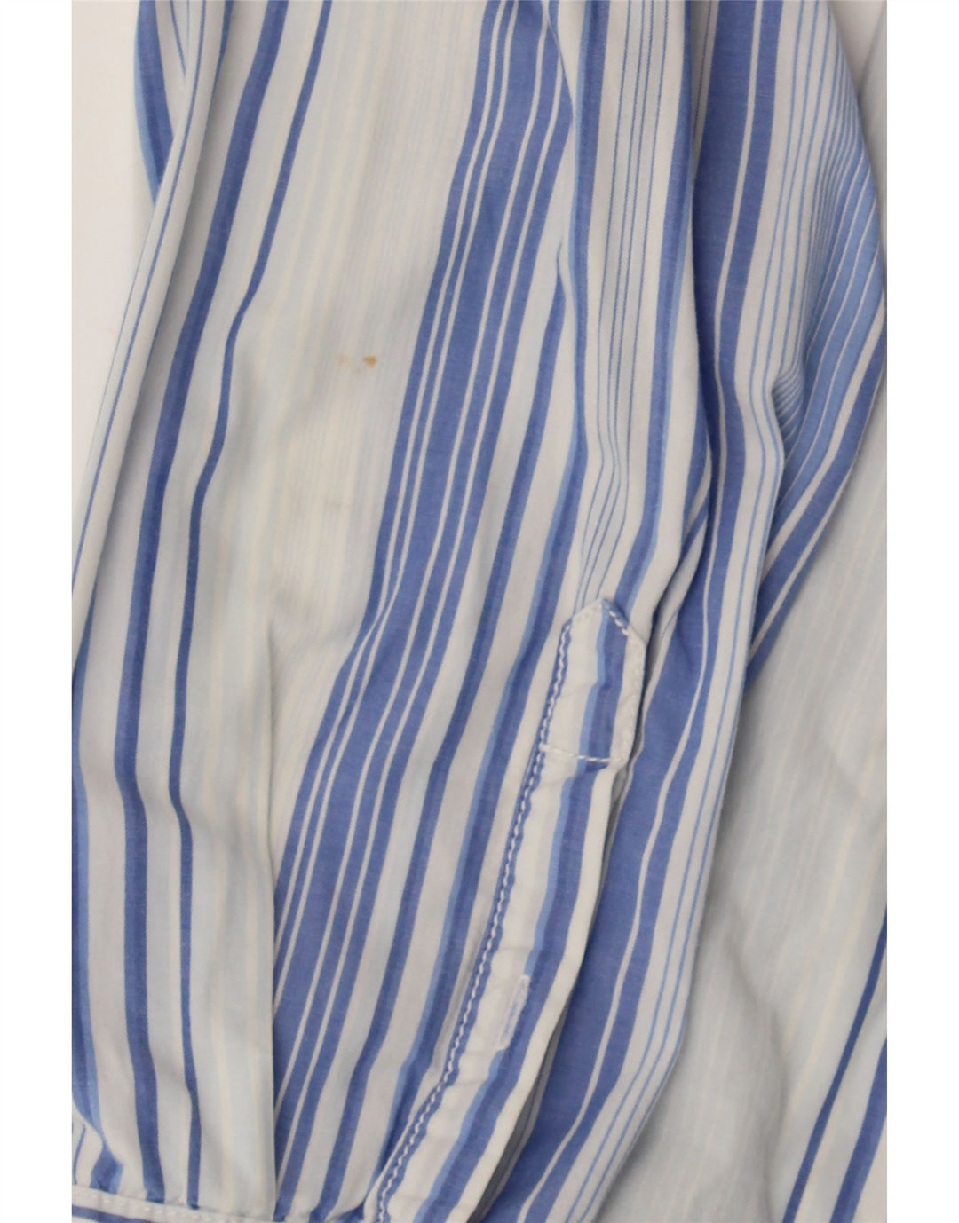 DKNY Mens Shirt Large Blue Striped Cotton Classic Vintage Dkny and Second-Hand Dkny from Messina Hembry 
