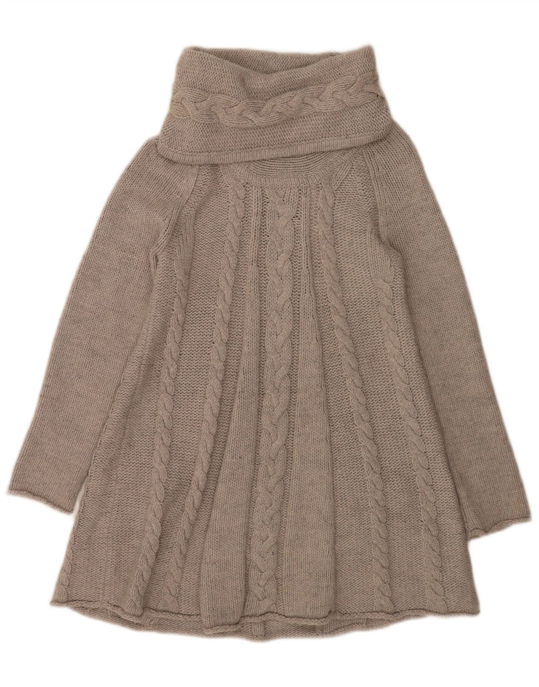 Marks & Spencer Womens Roll Neck Jumper Sweater UK 12 Medium Grey Acrylic