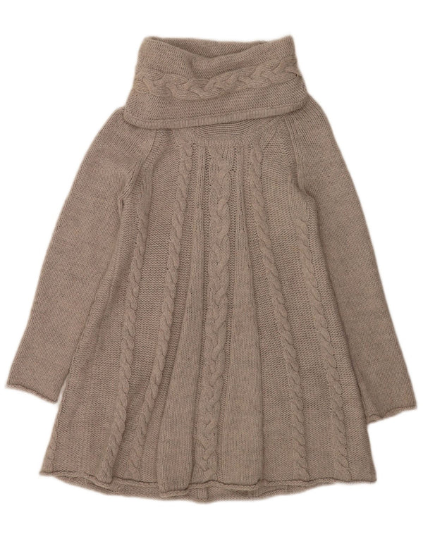 Marks & Spencer Womens Roll Neck Jumper Sweater UK 12 Medium Grey Acrylic