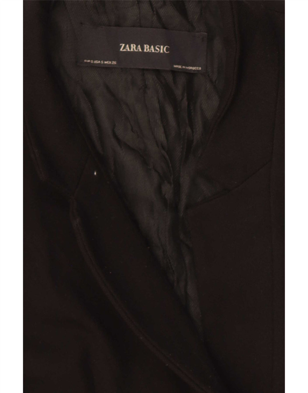 Zara Womens Longline Blazer Jacket UK 10 Small Black