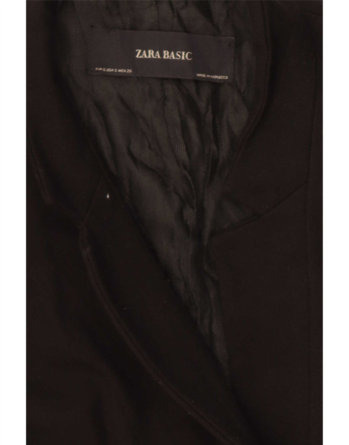 Zara Womens Longline Blazer Jacket UK 10 Small Black