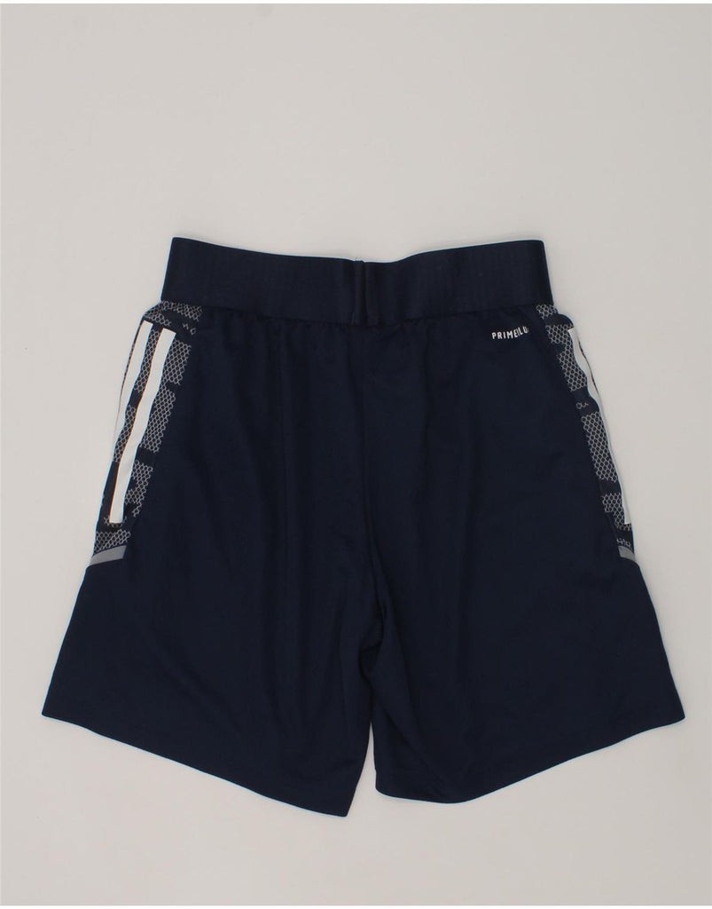 ADIDAS Boys Prime Blue Sport Shorts 11-12 Years Navy Blue Polyester | Vintage Adidas | Thrift | Second-Hand Adidas | Used Clothing | Messina Hembry 